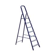 Стремянка стальная TOR M8407 1*7 окрашенная с алюминиевыми ступенями 40*20 мм