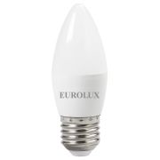 Лампа светодиодная EUROLUX LL-E-C37-6W-230-4K-E27