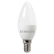 Лампа светодиодная EUROLUX LL-E-C37-6W-230-2,7K-E14
